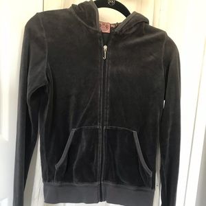 Gray Velour Juicy Tracksuit Jacket